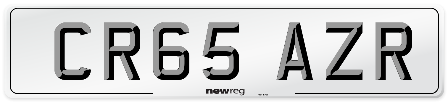 CR65 AZR Number Plate from New Reg